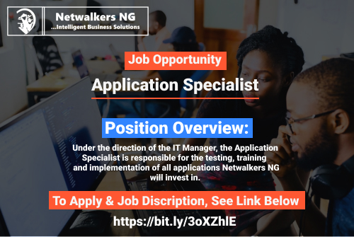 netwalkers ng ng application specialist job